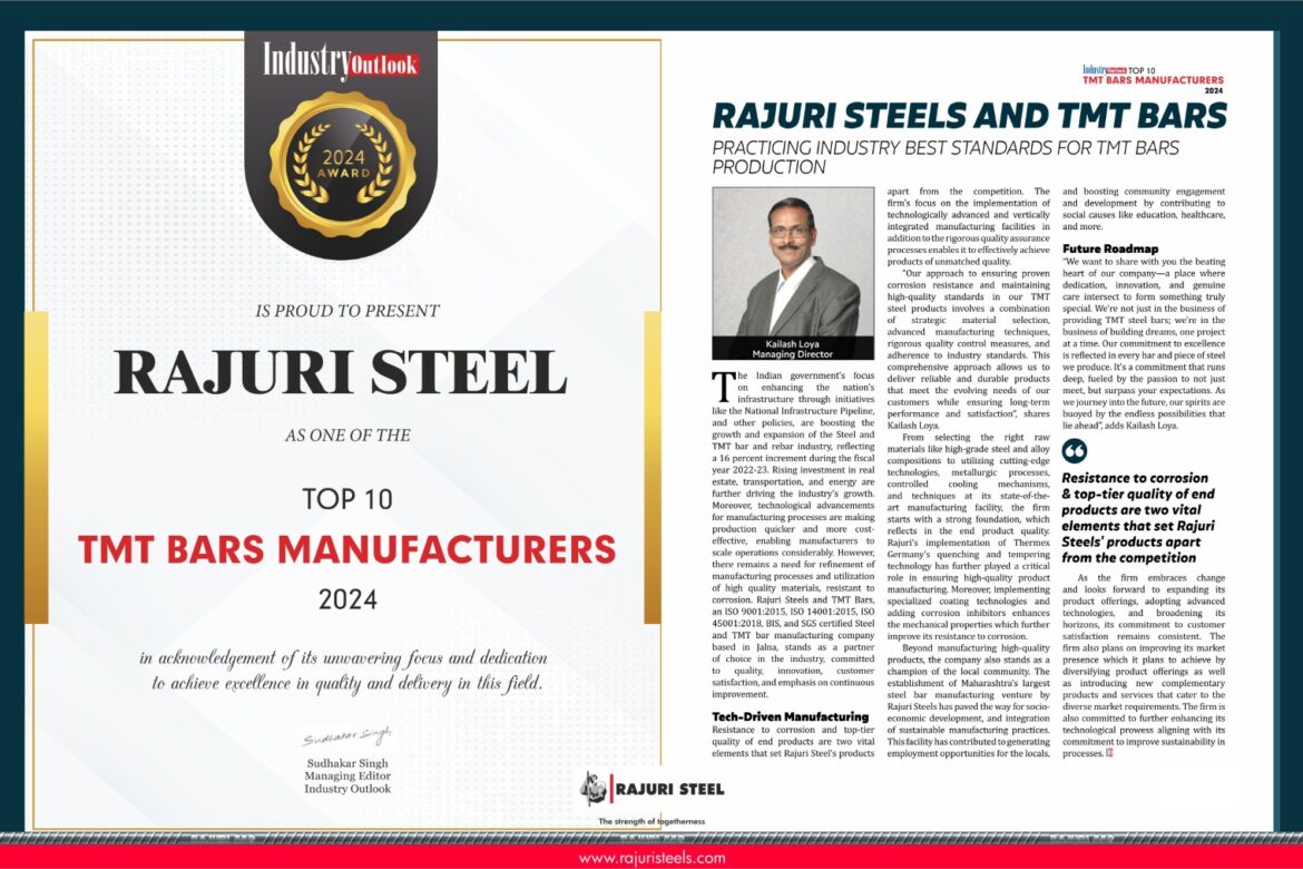 Rajuri Steels and TMT Bars - Top 10 TMT Bars Manufacturers 2024