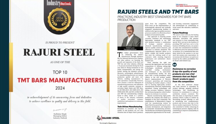 Rajuri Steels and TMT Bars - Top 10 TMT Bars Manufacturers 2024