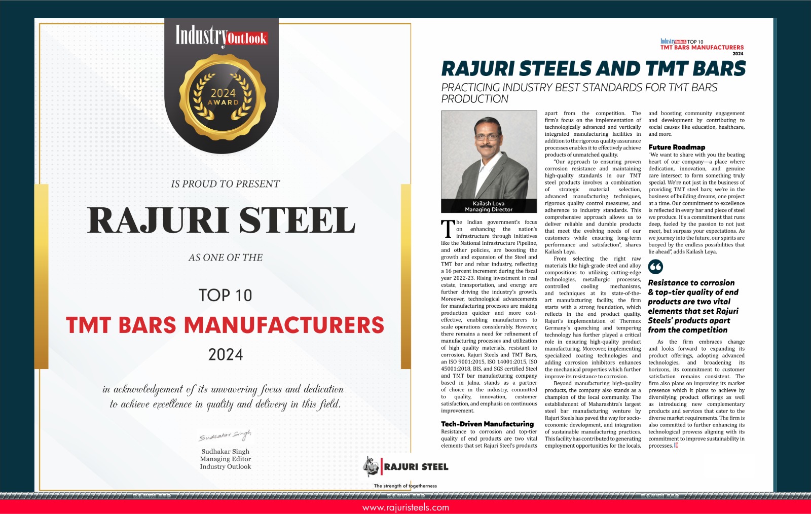 Rajuri Steels and TMT Bars - Top 10 TMT Bars Manufacturers 2024