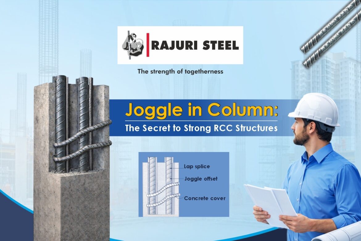 Joggle detail in RCC column reinforcement.