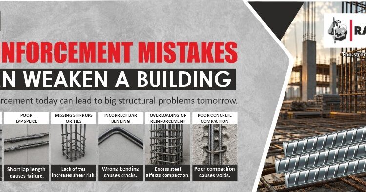 Common steel reinforcement mistakes that weaken building structures