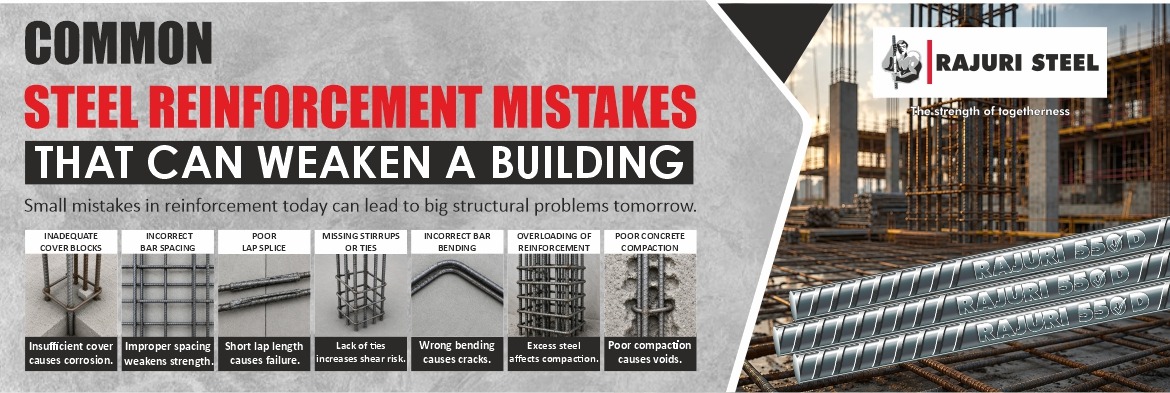Common steel reinforcement mistakes that weaken building structures