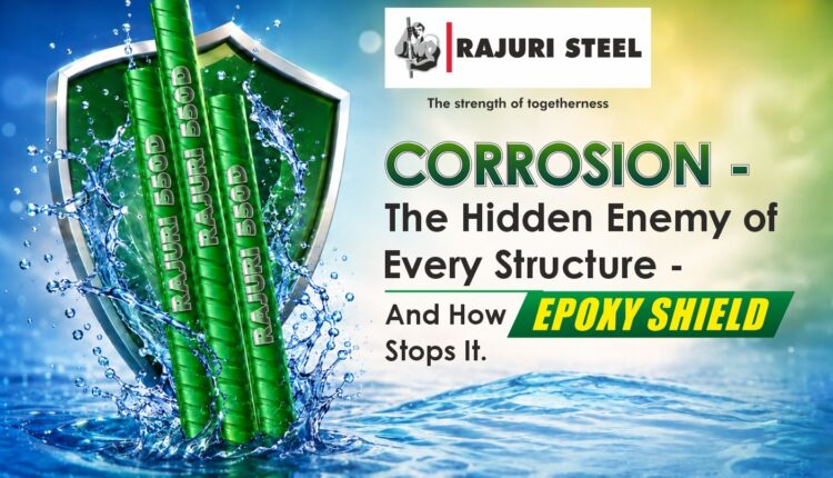 Rajuri Epoxy Coated TMT Bars protecting structures from corrosion