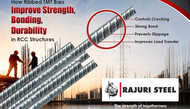 Ribbed TMT bars in RCC structure